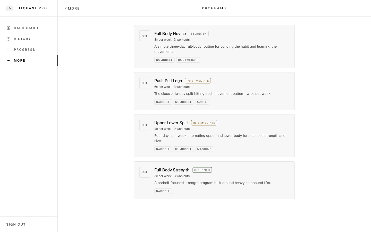 FitQuant Pro — screenshot 2 of 2
